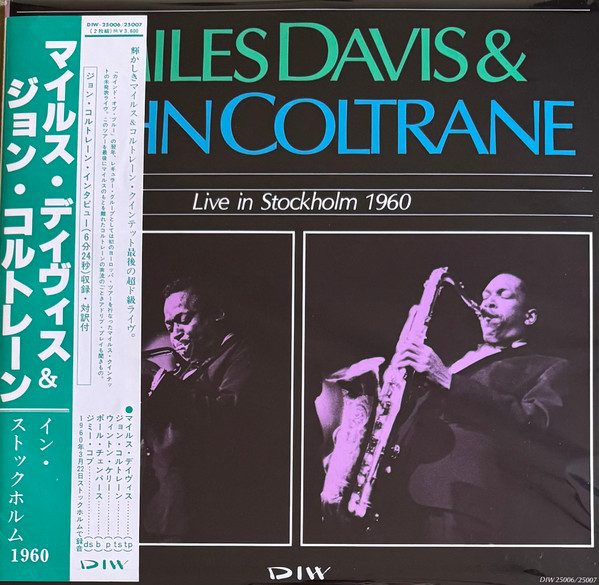 Sleeve of Live In Stockholm 1960 by Miles Davis, John Coltrane